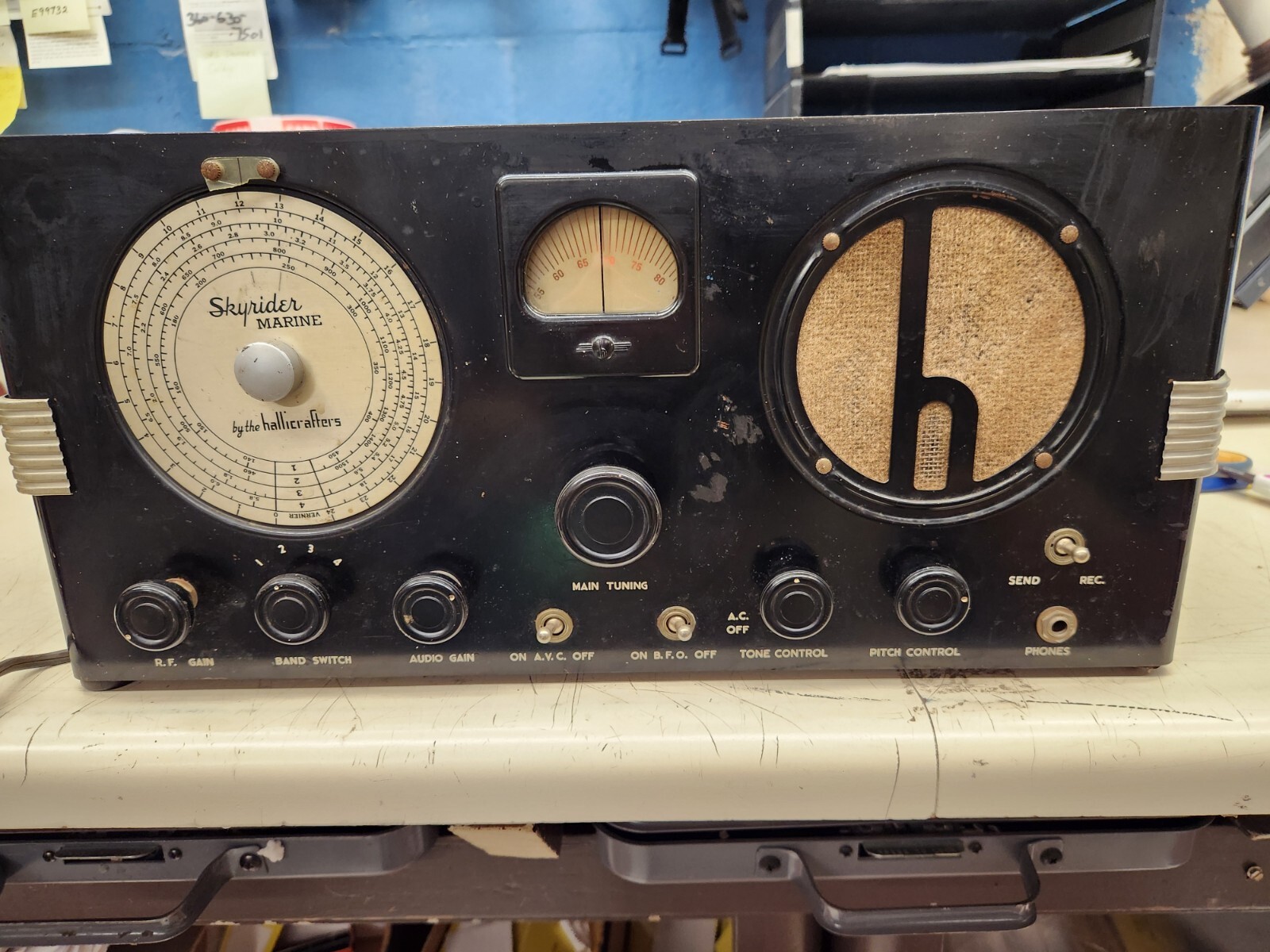 Hallicrafters S-22R SkyRider Marine Tube Radio Shortwave Receiver