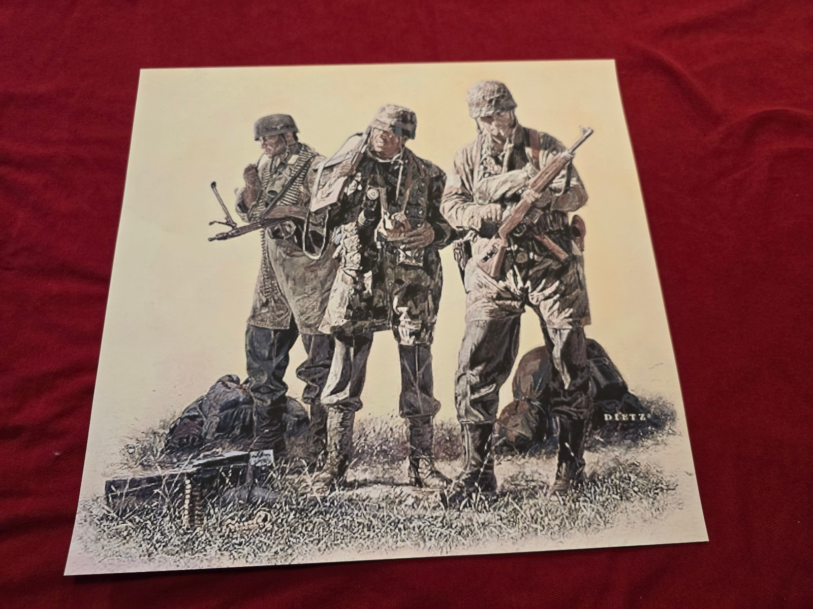 WW2 WWII German LUFTWAFFE PARATROOPERS w MG AMMO BELTS Military Poster Print