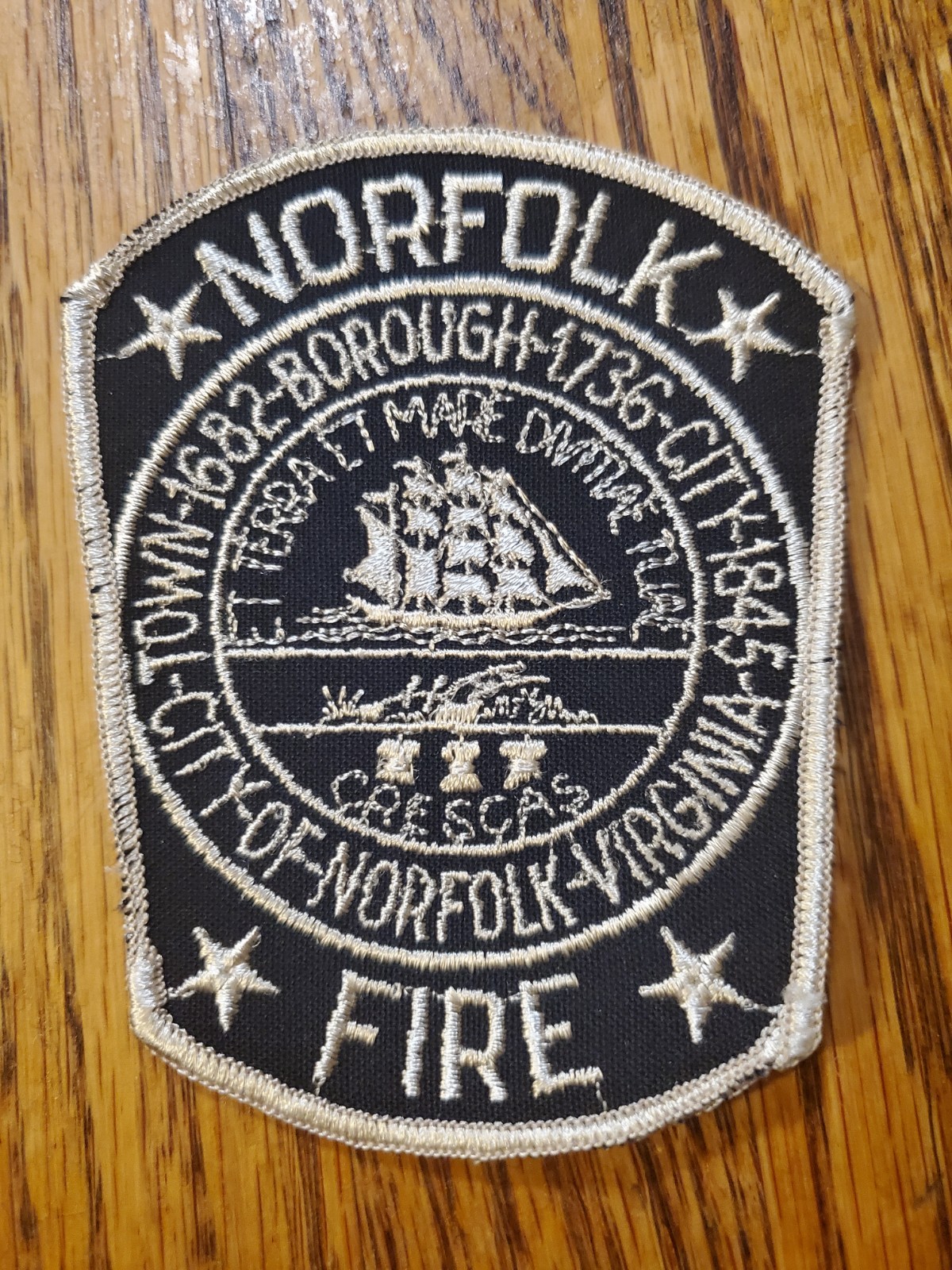 Vintage Norfolk Fire Department (now known as Norfolk Fire-Rescue) patch...