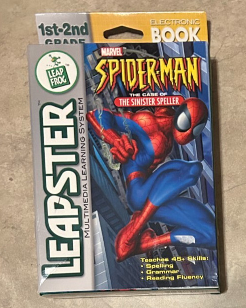 Leap Frog Leapster Marvel Spiderman Case Of Sinister Speller Game NEW Sealed