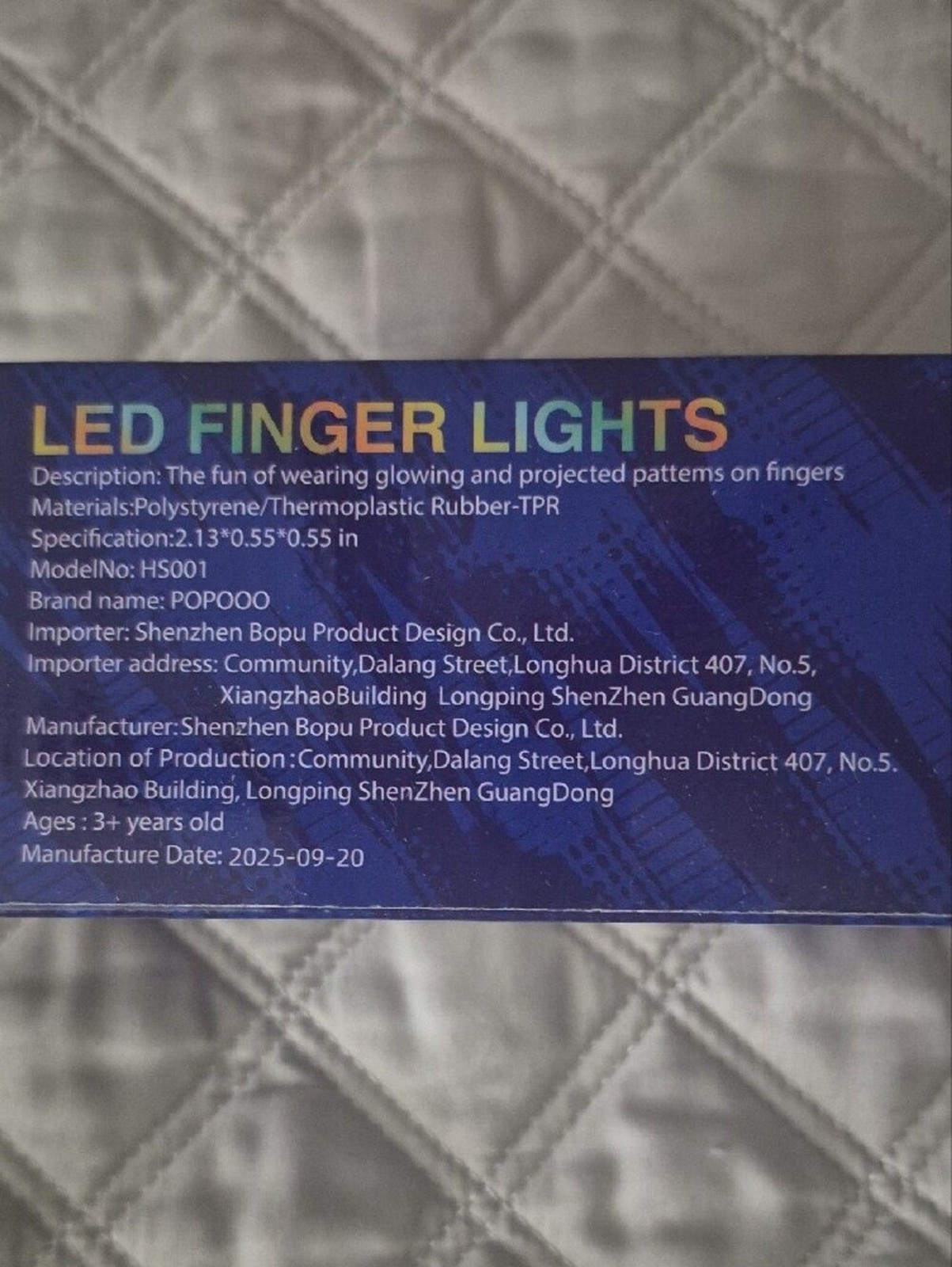 POPOOO LED Finger Lights - Multicolor Pack