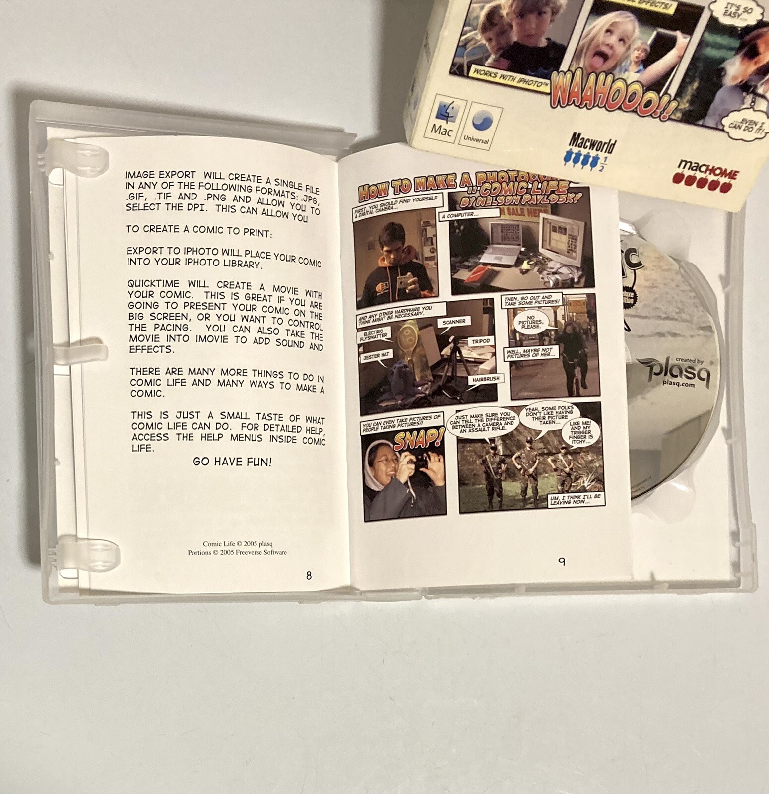 Plasq's Comic Life Deluxe Edition for Mac (Universal), 2006, with Key Code