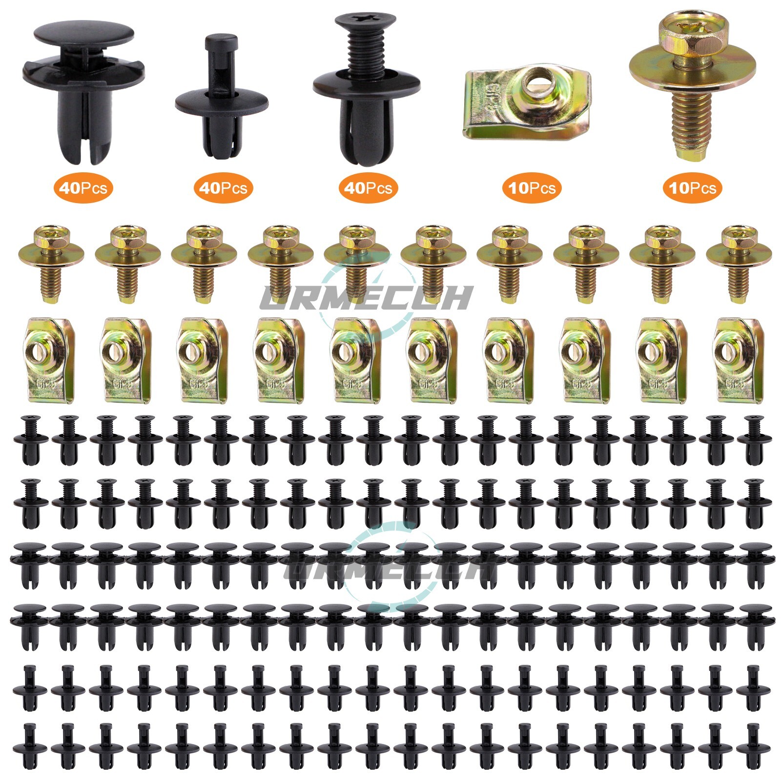 For Hyundai Bolts Body & U-nut Clips - M6 Engine Under Cover Splash Shield Guard
