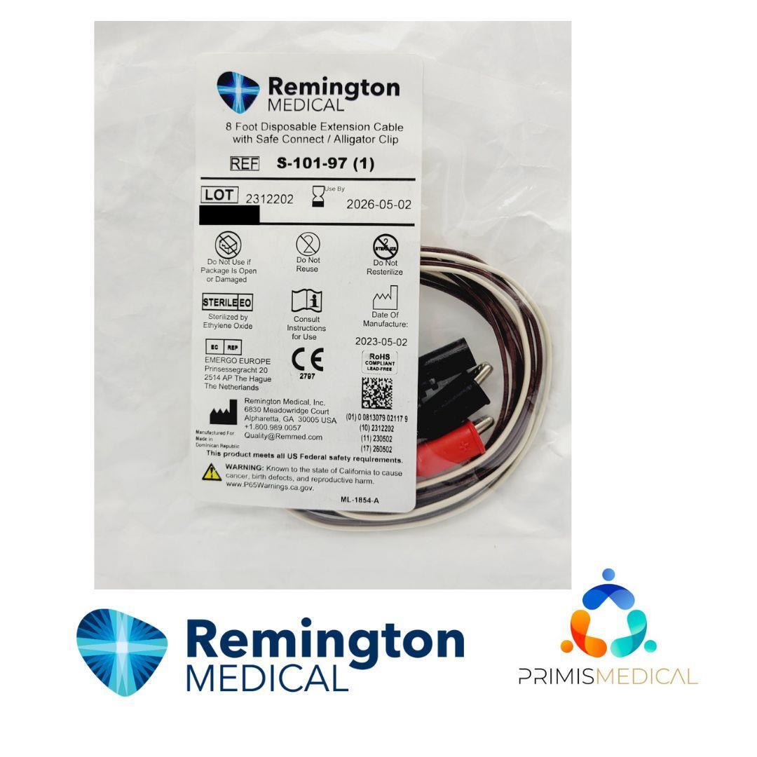 Remington S-101-97 Disposable Extension Cable w/ Safe Connect Alligator Clip