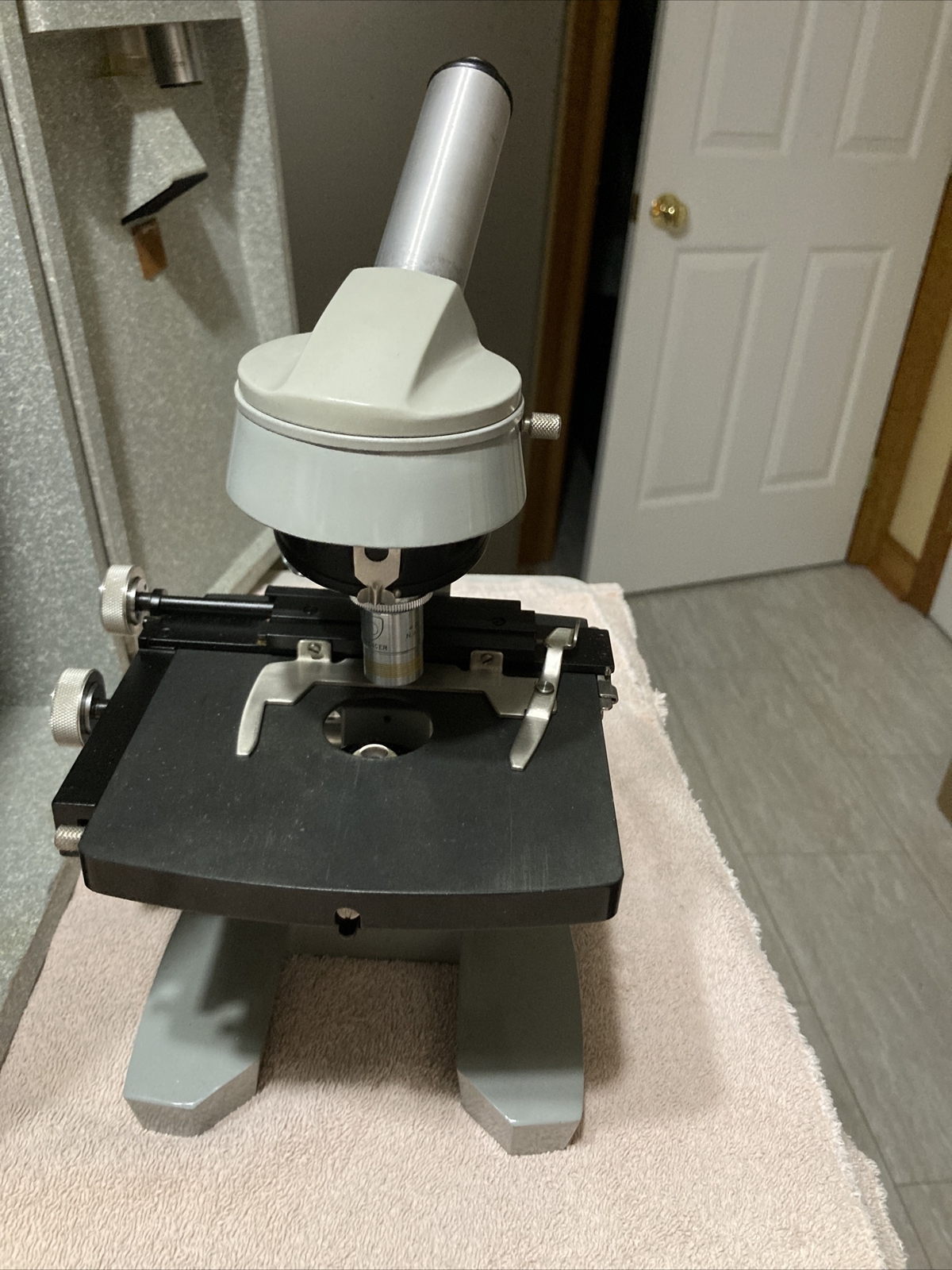 American Optical Spencer Microscope In Original Box With Eyepieces