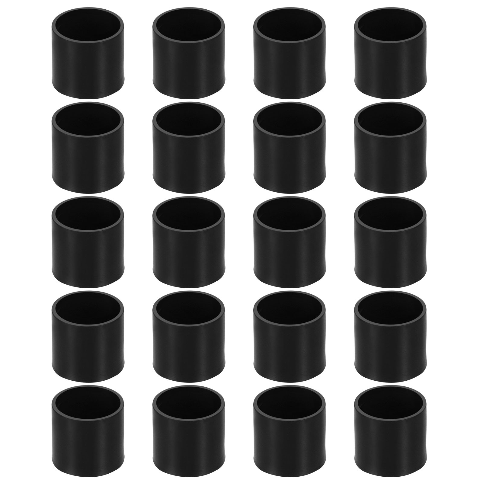 20 Pcs 0.63 x 0.63 Inch Round PVC Furniture Leg Caps, Chair Leg Floor Protector