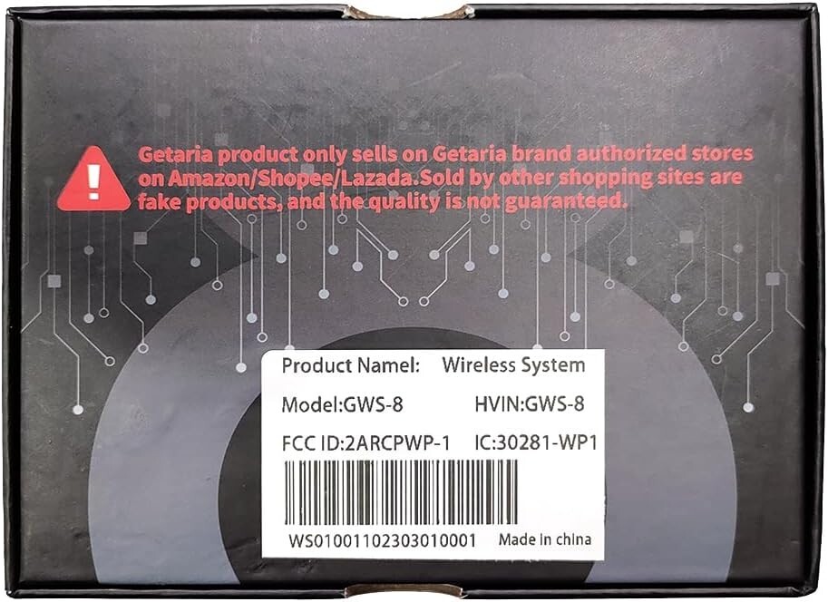 Upgraded Getaria 2.4GHZ Guitar Wireless System,Transmitter Receiver