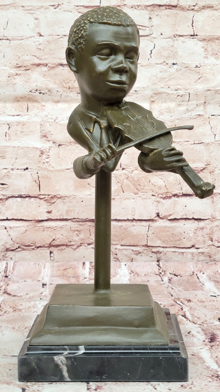 Williams Bronze Sculpture Statue of Man Playing Violin Classic Music Lover Sale