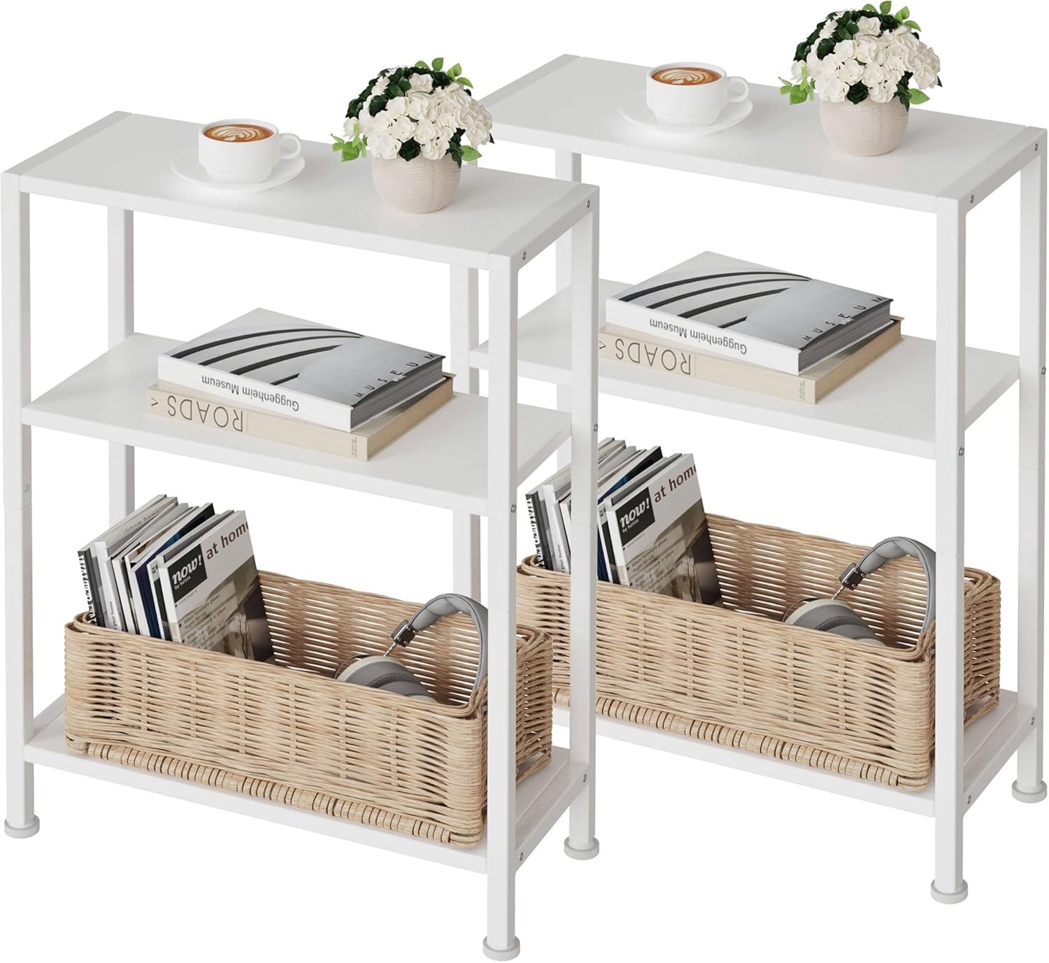3-Tier Side Table Small EndTable Sofa SideTable Narrow Spaces Slim EndTable