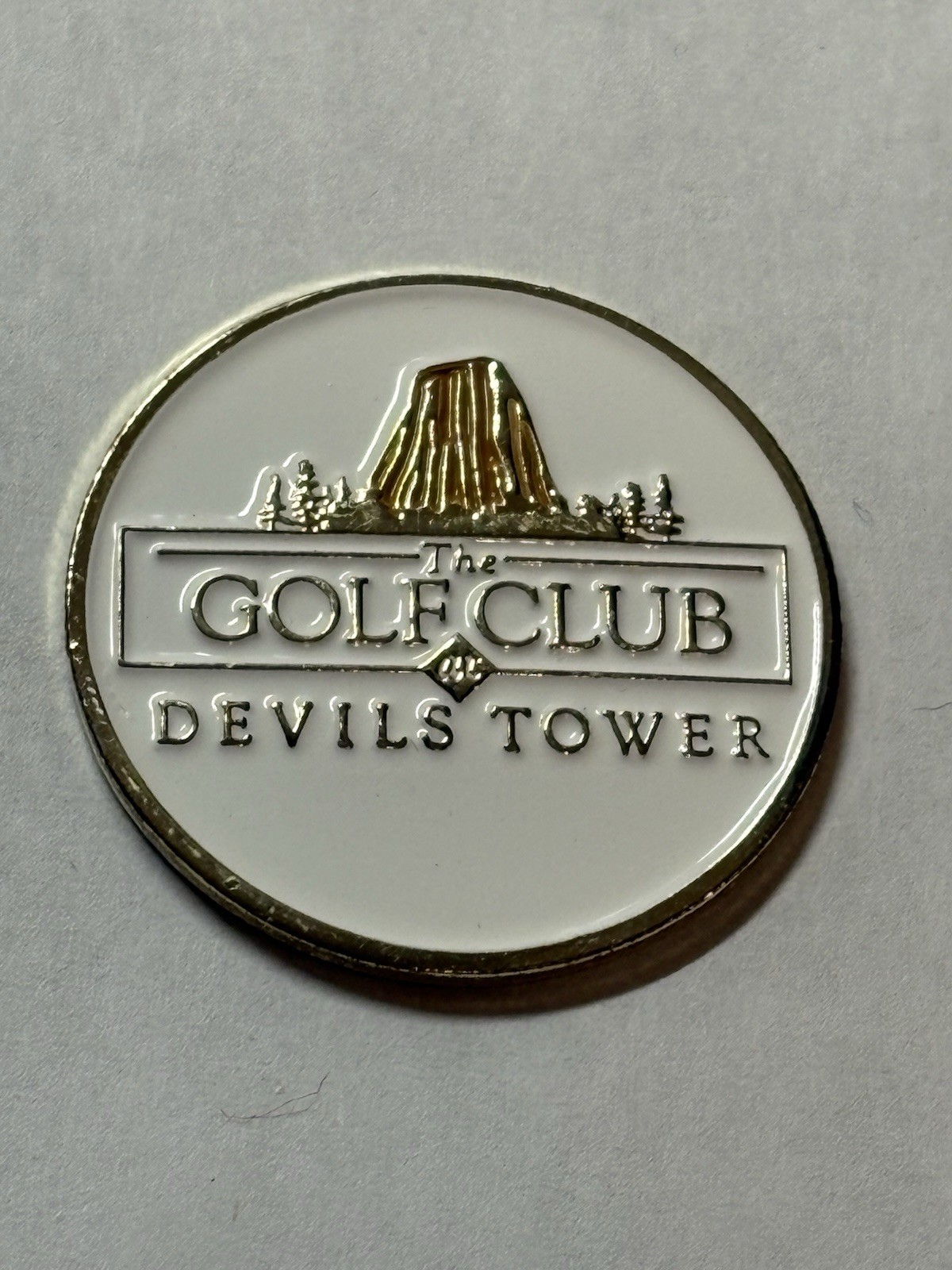 The Golf Club At Devils Tower 1" Coin Style Golf Marker - Hulett, WY - A Beauty!