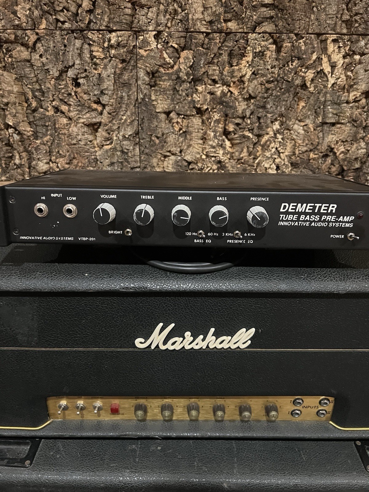 Demeter VTBP-201 Tube Bass Preamp Bright Presence EQ Bass EQ Black