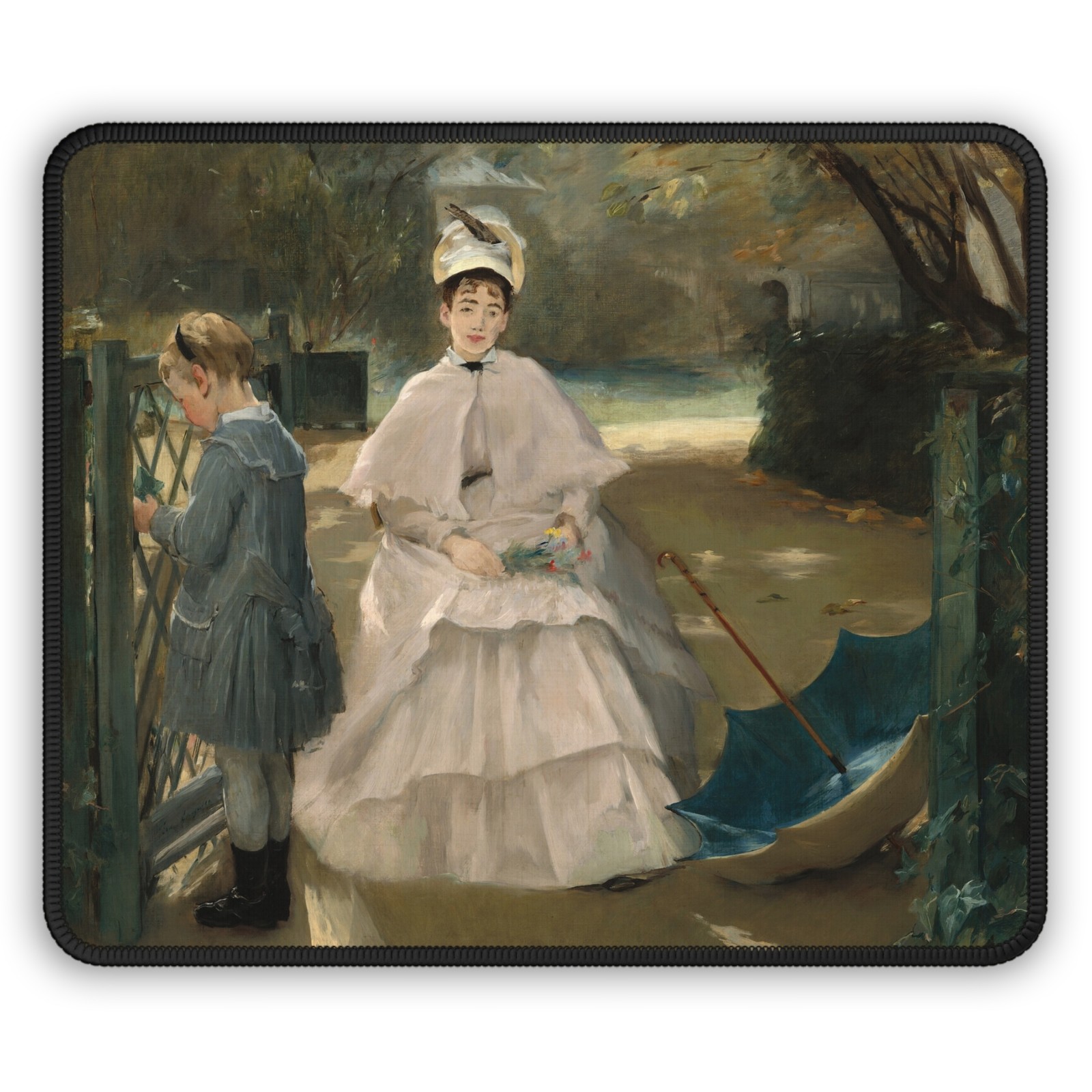 Eva Gonzalès Premium Mouse Pad, Nanny and Child, Art Lover Gift, 9x7"