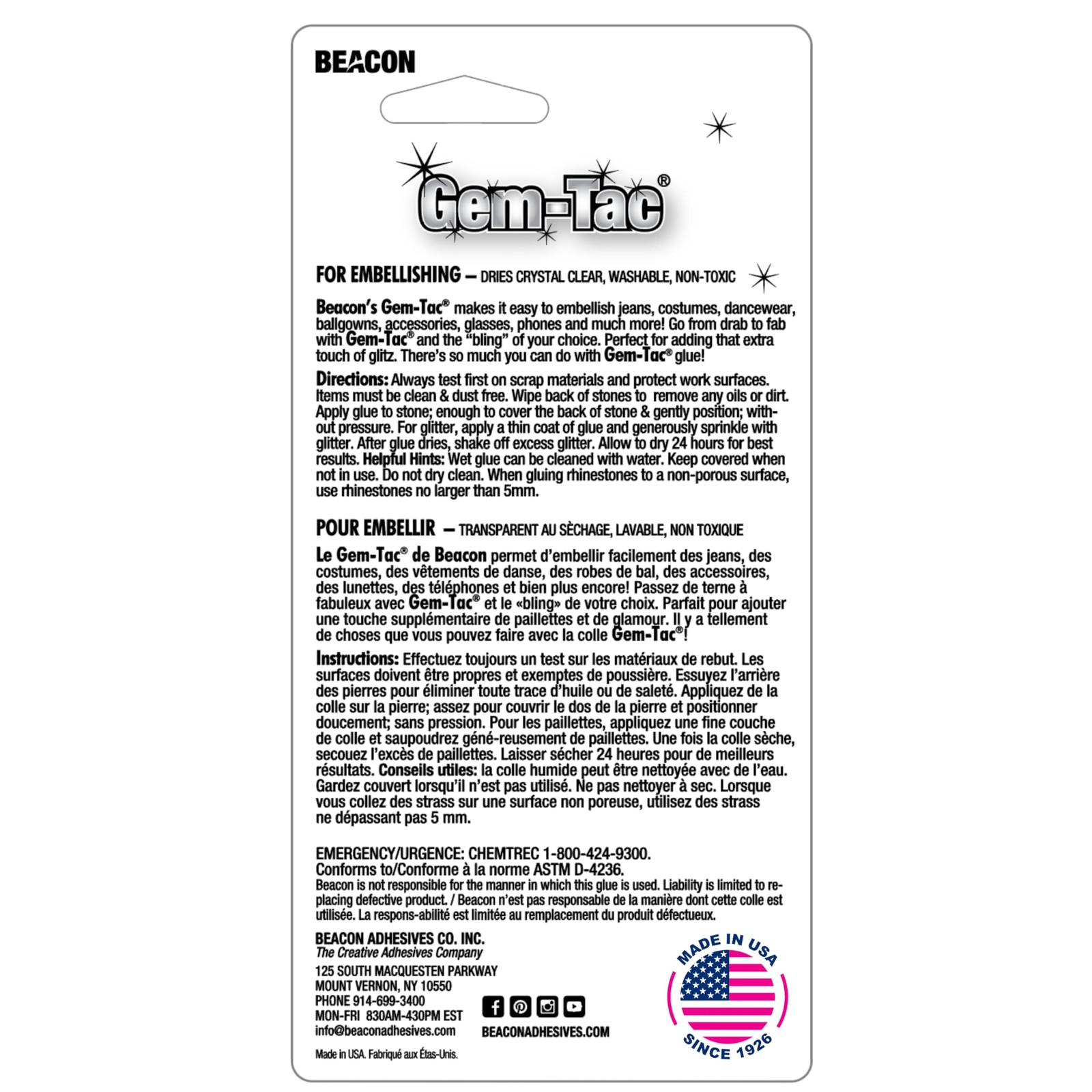 Gem Tac Glue 4oz