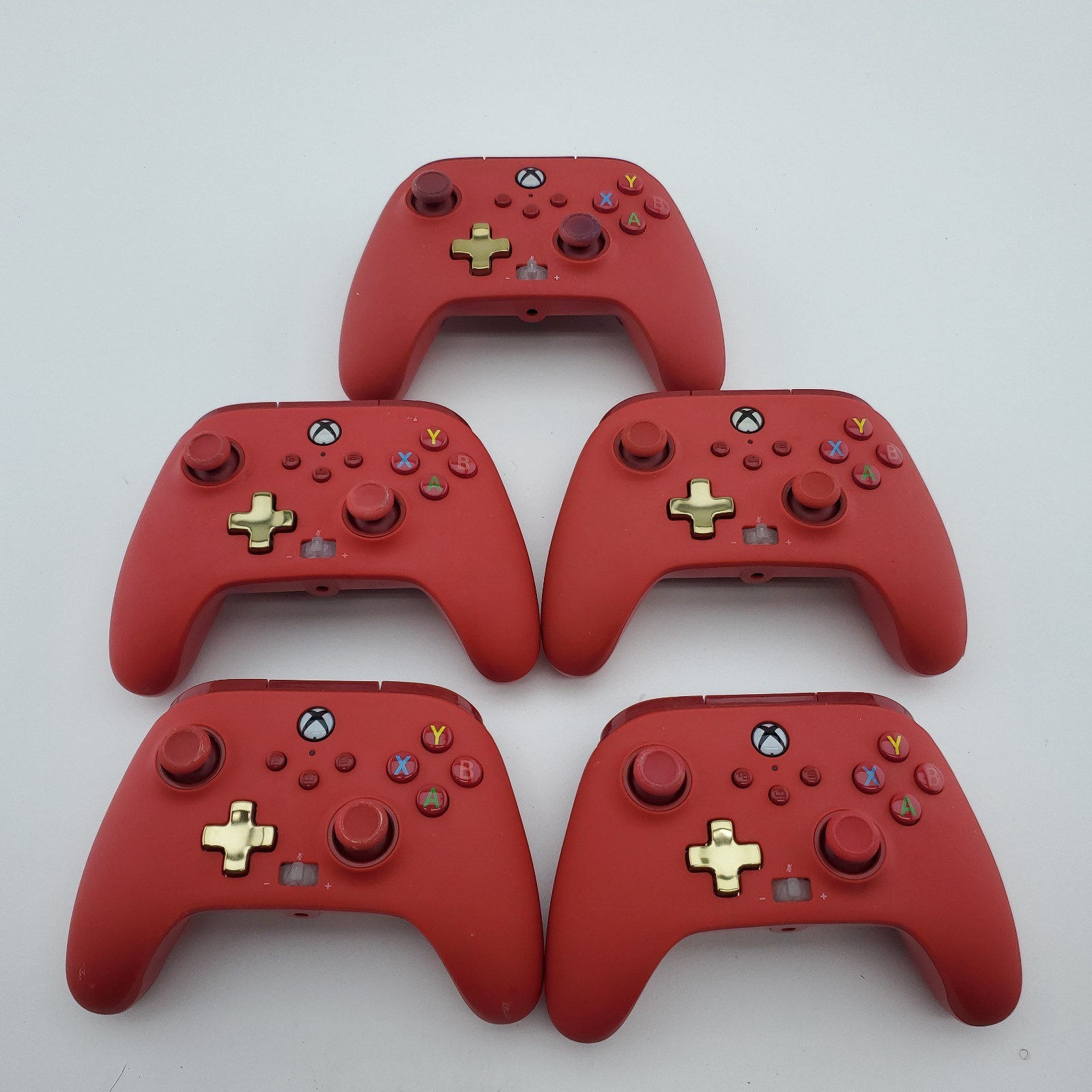 Lot Of 5 PowerA 1518810-01 Enhanced Wired Controller Red for Xbox One, X|S, PC