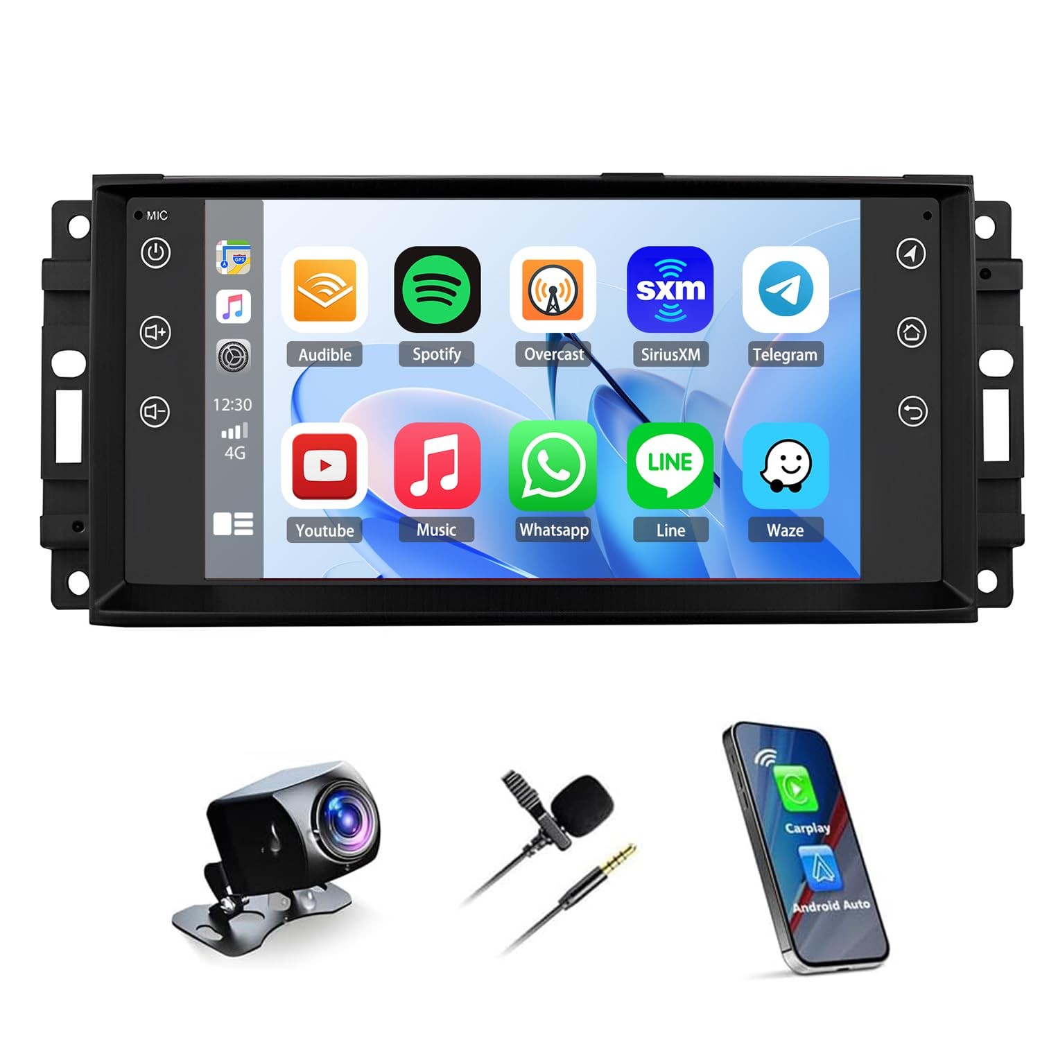 7" Touchscreen Radio 2011-2013 Chrysler 200 Wireless CarPlay Android Auto 2G+32G