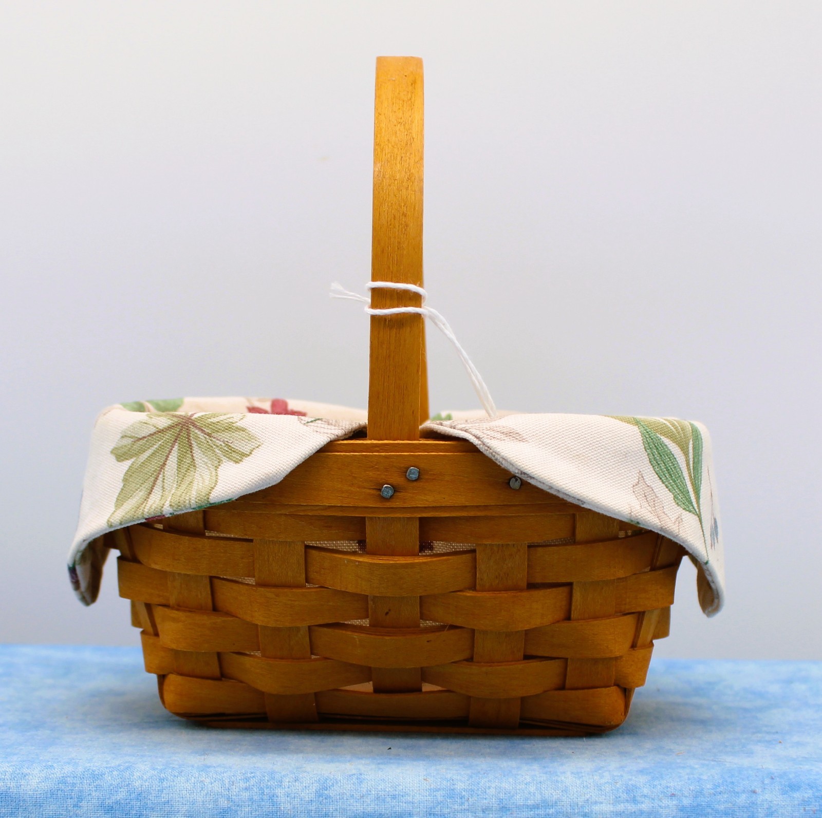 Longaberger American Cancer Society Basket 1999 w/ Floral Liner – Handwoven