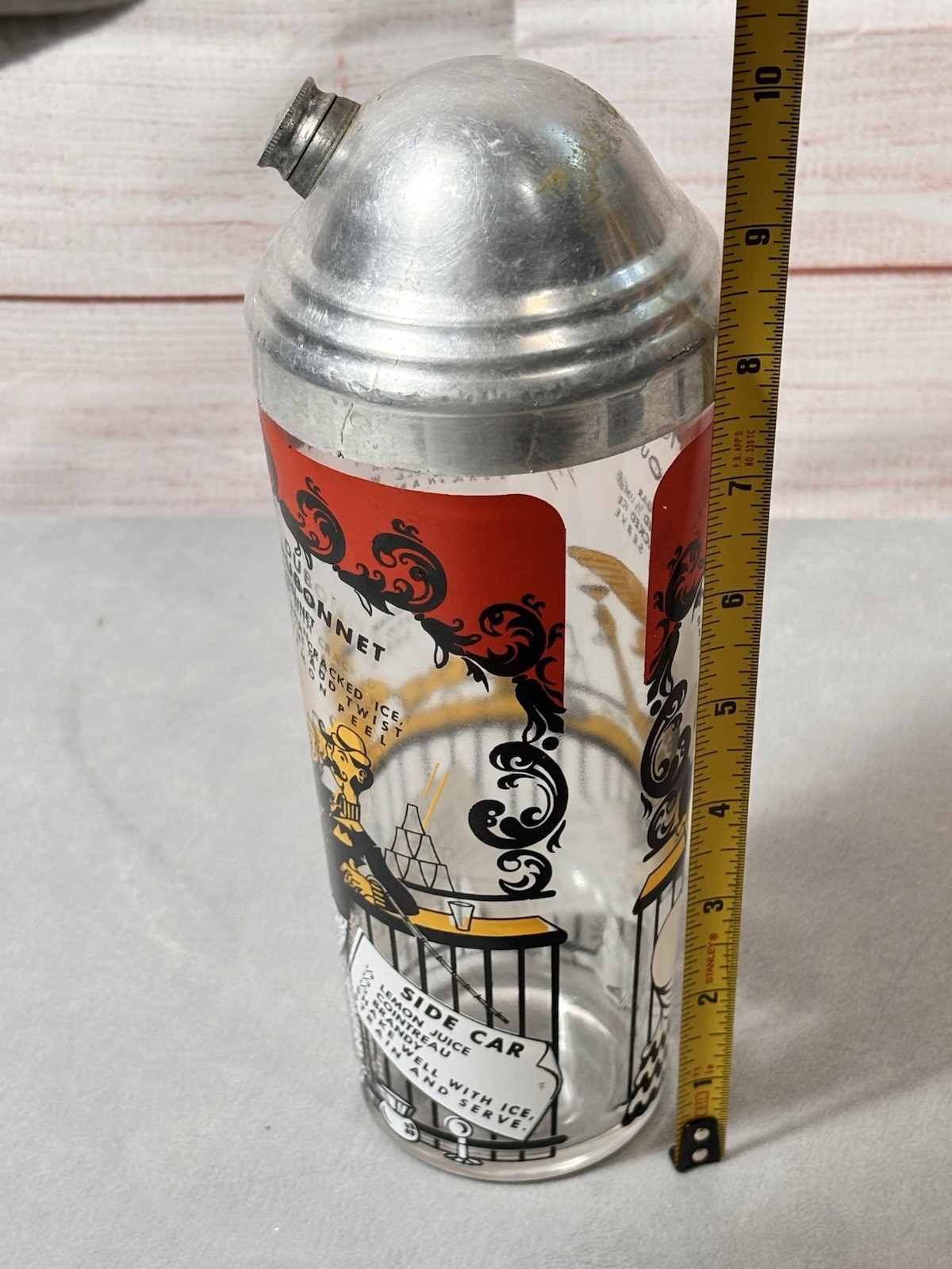 Hazel Atlas Ragtime Cocktail Shaker Glass MCM Display Only READ MORE