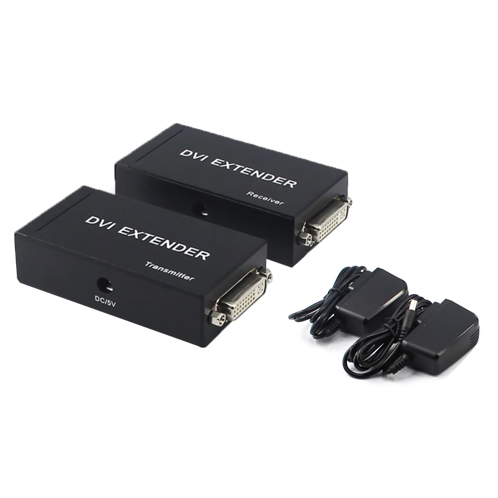 1080P 3D DVI Extender Via Rj45 Cat5e Cat6 Cable 60m Transmitter Receiver To HDMI