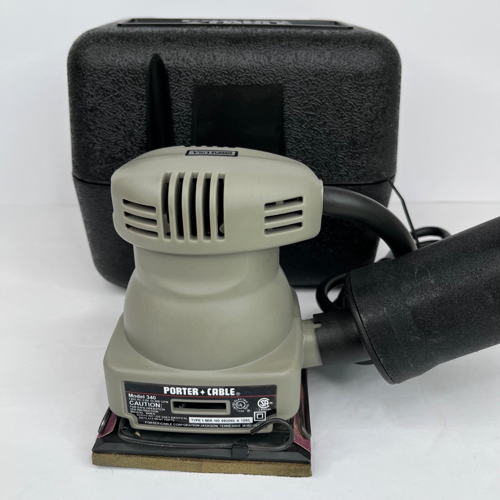 PORTER CABLE Model 340 - 1/4 Sheet Finishing Sander with Filter & Hard Case