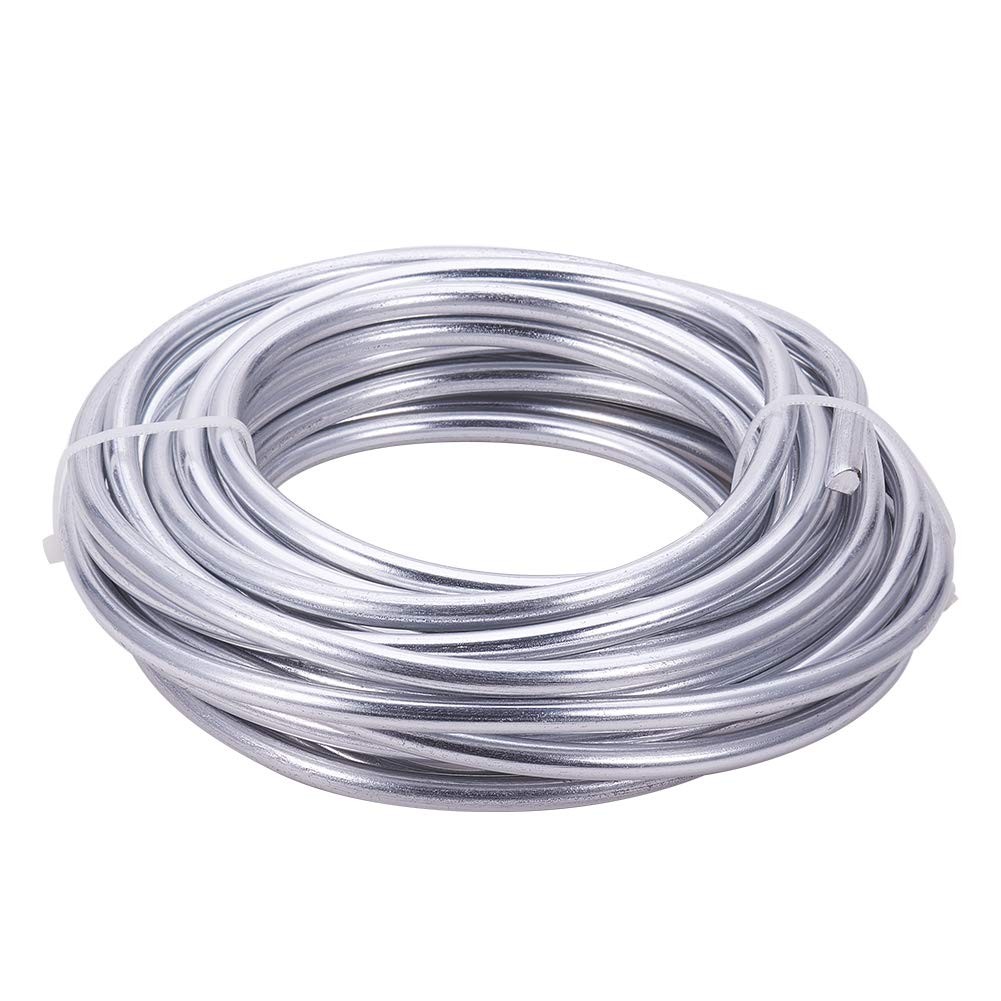 3 Gauge 6mm Silver Aluminum Wire 23 Feet Bendable Metal Sculpting Bonsai