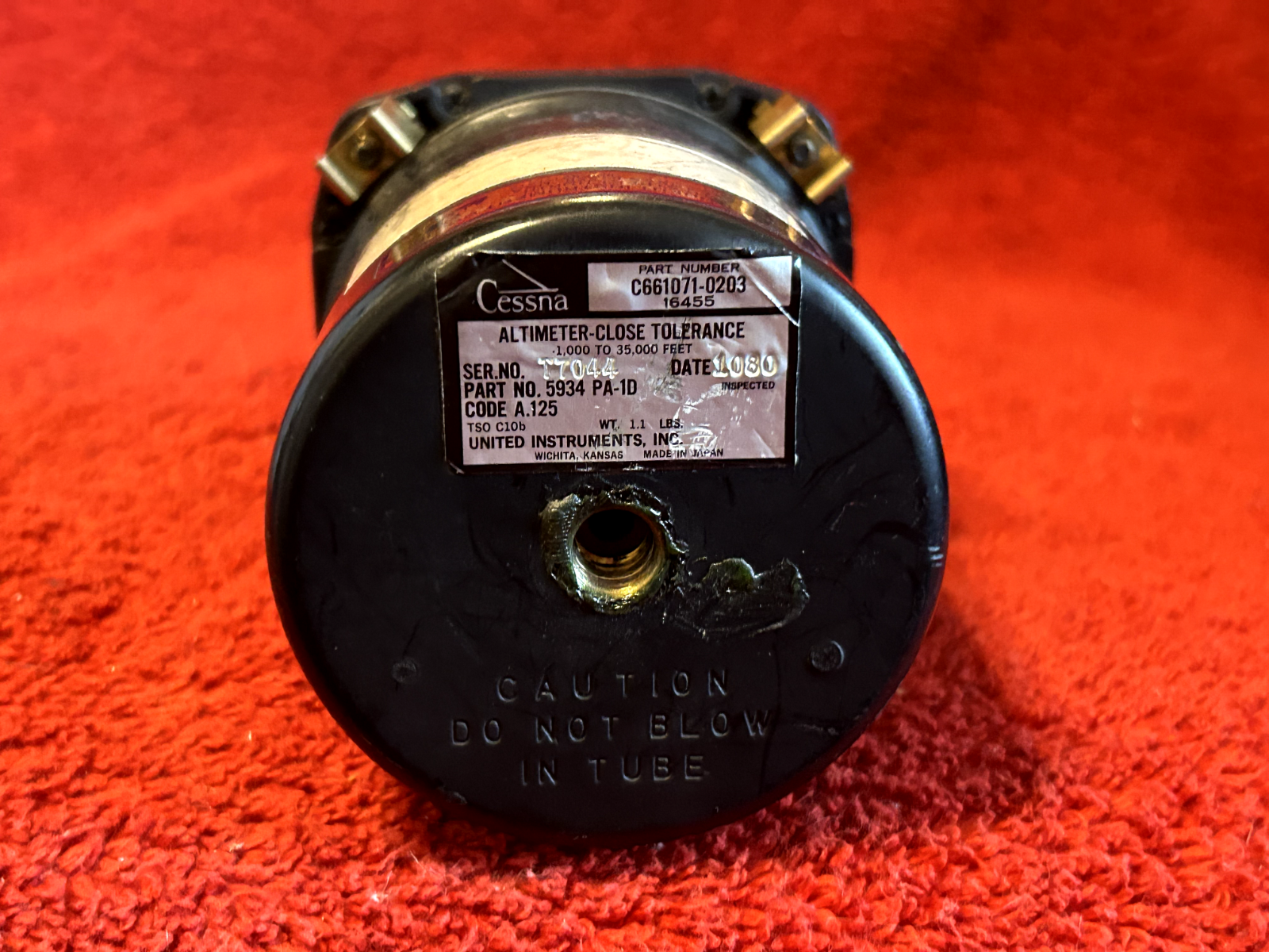 UNITED INSTRUMENTS ALTIMETER P/N 5934PA-10
