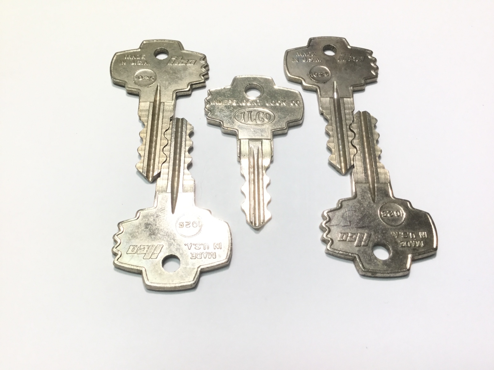Ilco 1025 Keys, Set of 5 - Locksmith