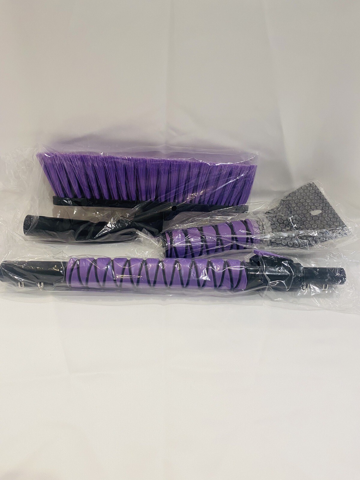 3 in 1  Snow Brush Ice Scraper with Detachable Ergonomic Foam Handle
