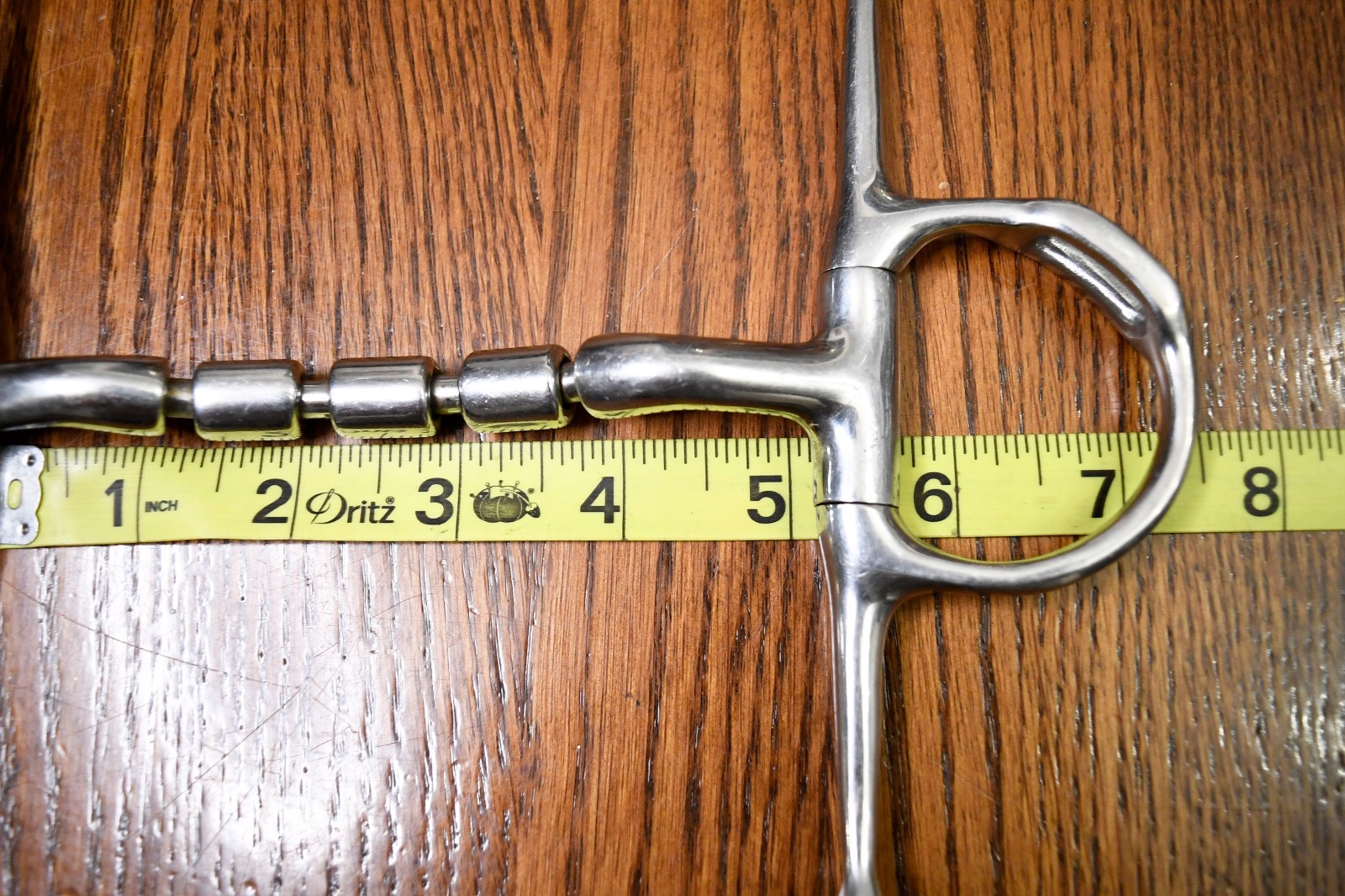 Myler, bit full cheek w/ hooks 3 rollers, 5” waterford
