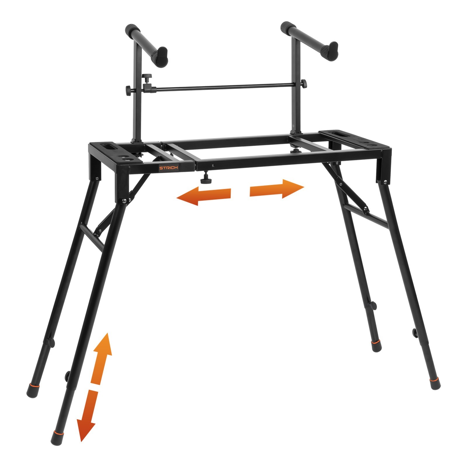 STRICH Dual Piano Keyboard Stand-Adjustable 2 Tier Music Stand Fits 54 61 88 Key