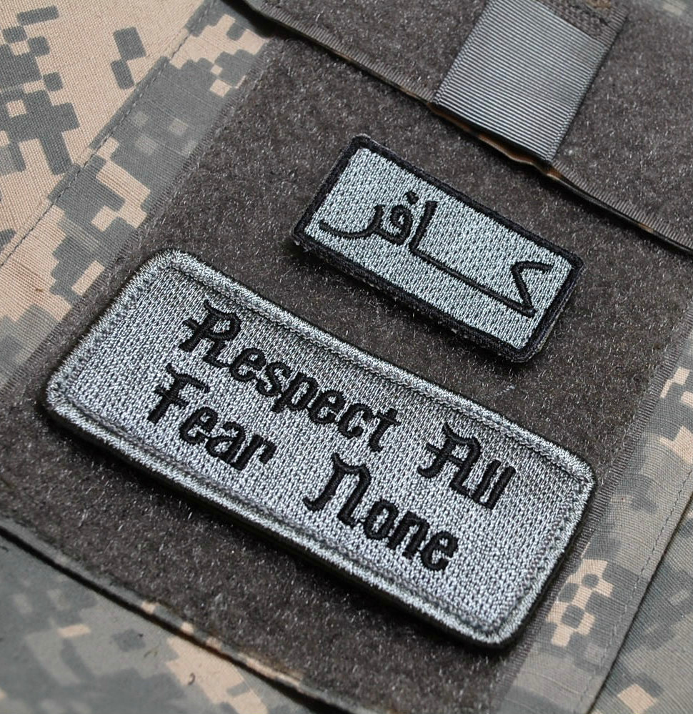 ISAF USMC MARSOC FORCE DRECON GHOST vêlkrö 2-PC: INFIDEL + RESPECT ALL FEAR NONE