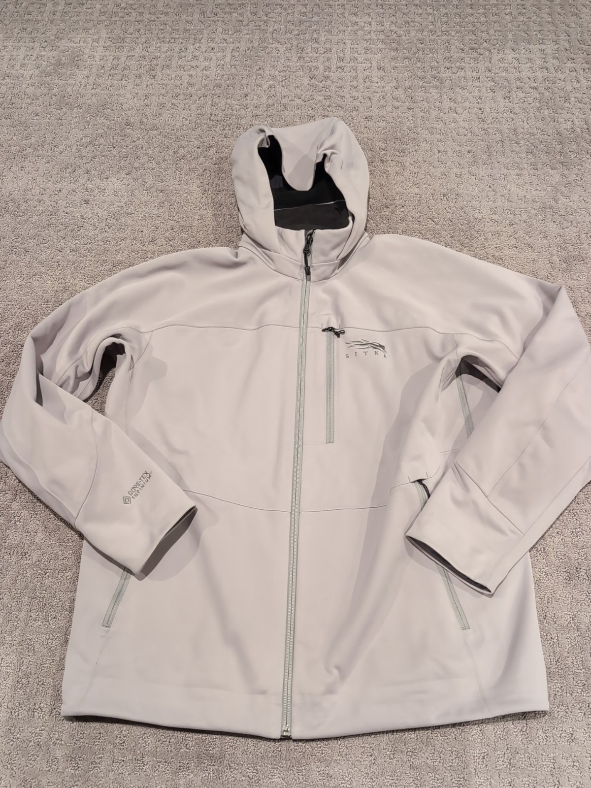 Sitka Jetstream Jacket Large  Granite Goretex Infinium WS Excellent Free ⛴️