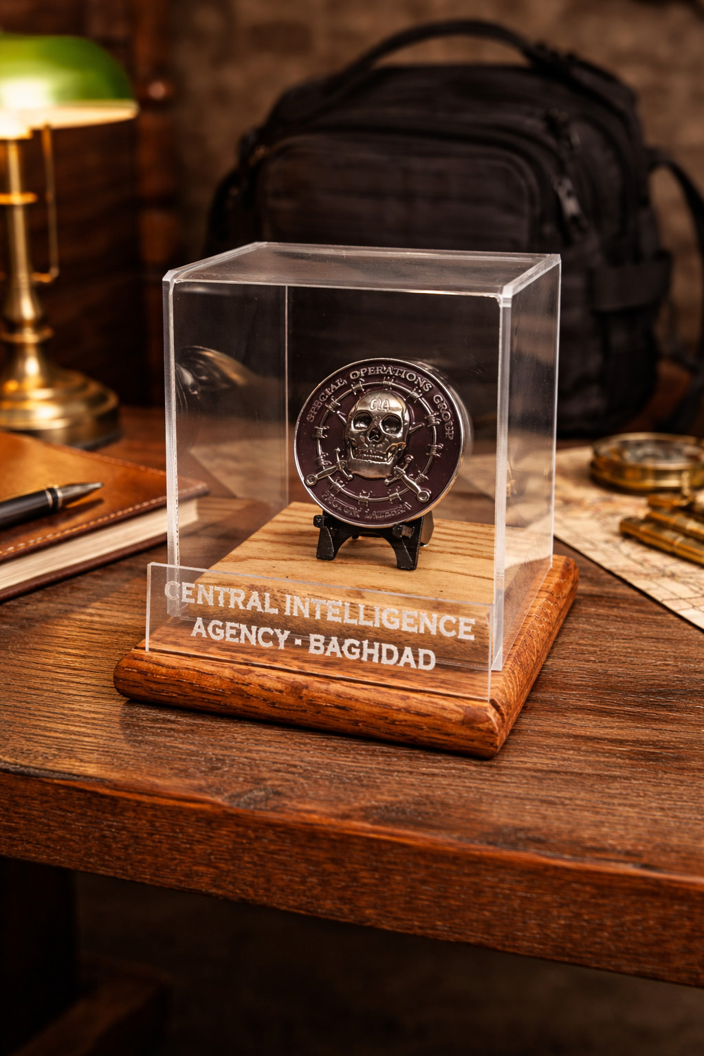 CIA Baghdad Station Chief Coin Display – Challenge Coin Included 31