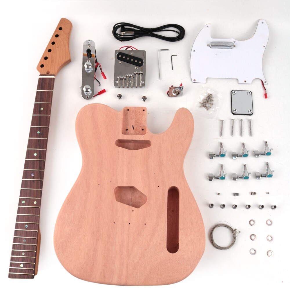 DIY Electric TL Guitar Kit Mahogany Body Roasted Canadian Maple Neck rosewood FN