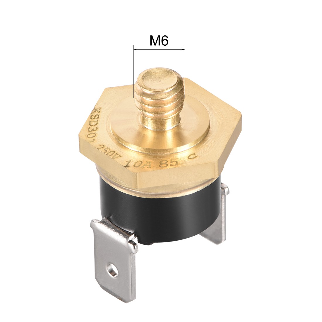 KSD301 Thermostat, Temperature Control Switch 85°C Copper M6 N.C 10A