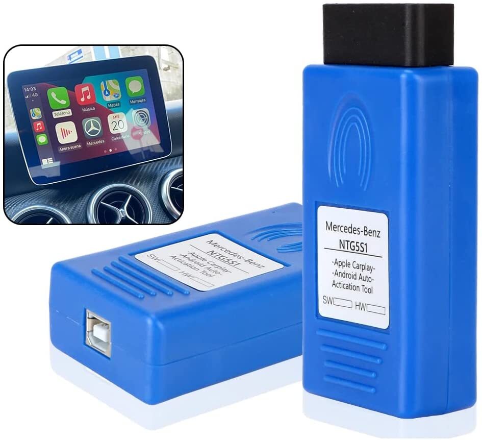 For Mercedes NTG5.1 OBD2 Plug & Play Carplay Android Auto Activation Tool CBY