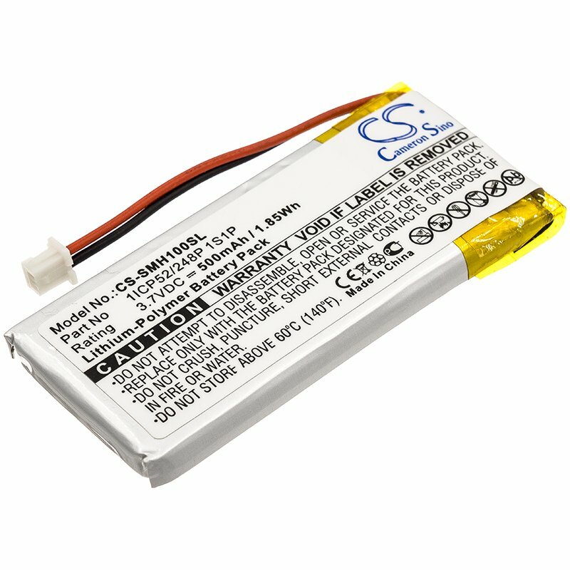 500mAh Battery For Sena SMH-10,SMH-10 Lifespan;P/N;1ICP52/248P 1S1P, 1.85Wh
