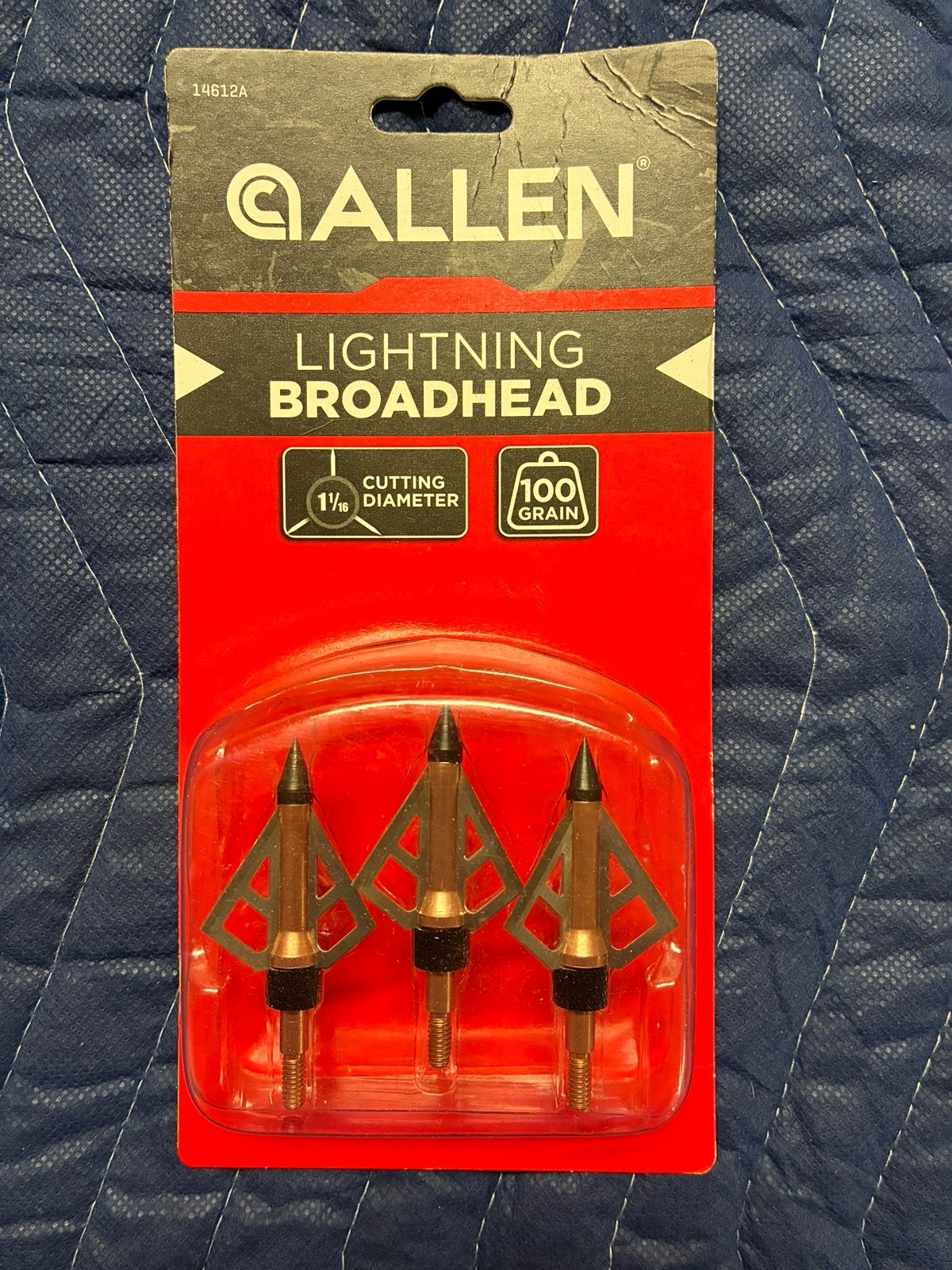 Allen Lightning Broadhead 100 Grain 1-1/6” 3-Pack NEW