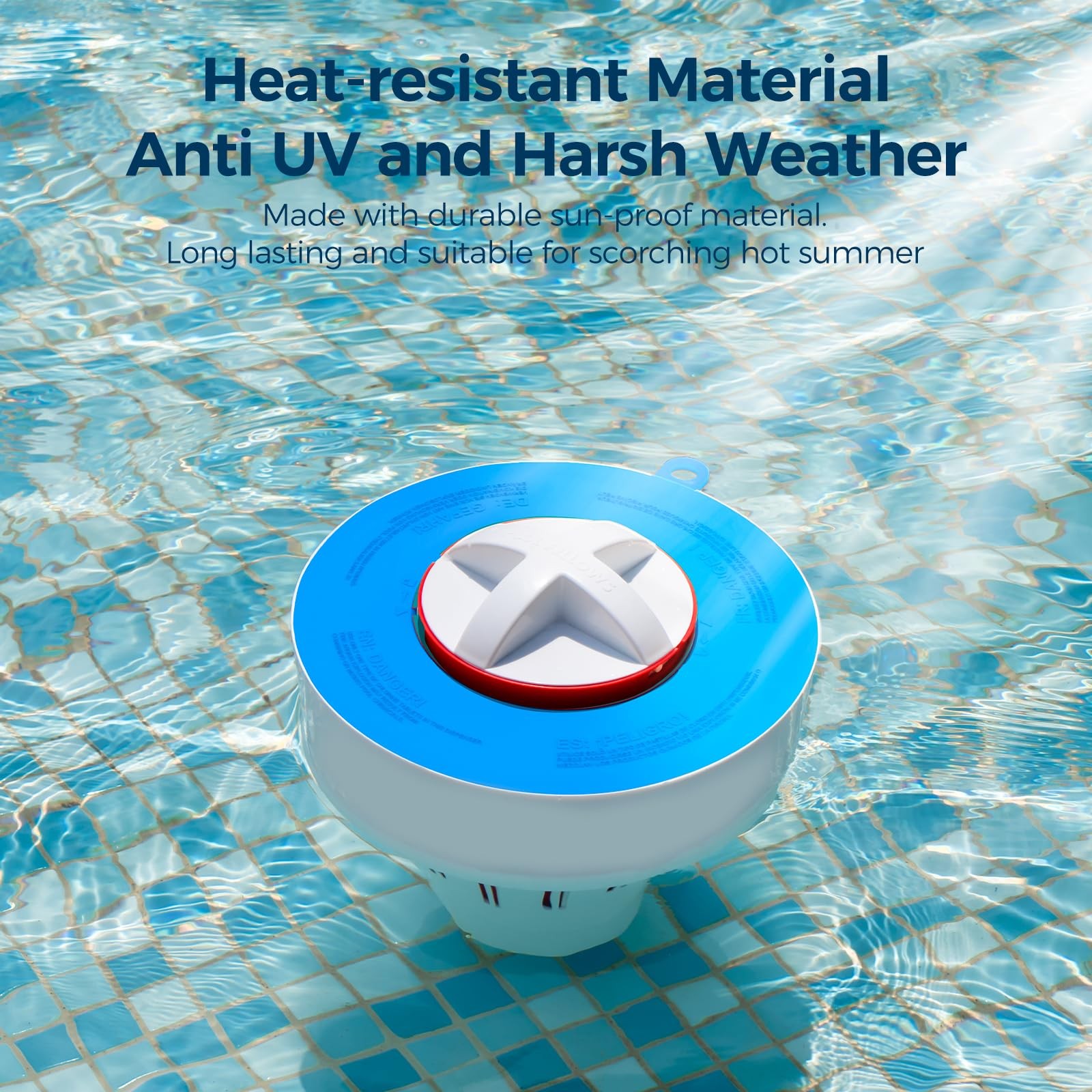 POOL FELLOWS Floating Pool Tablet Dispenser for 3 inch & 1 inch Tablets Adjustab
