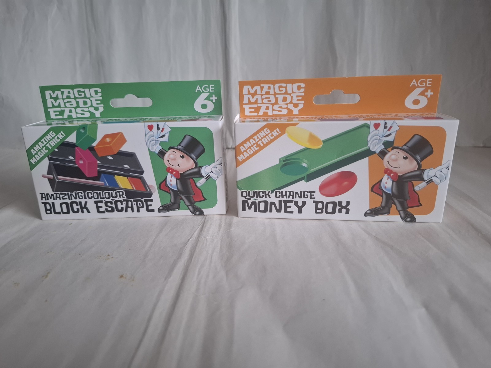 Marvin's Magic Tricks Money Box & Block Escape props - Brand New In Box Free P&P