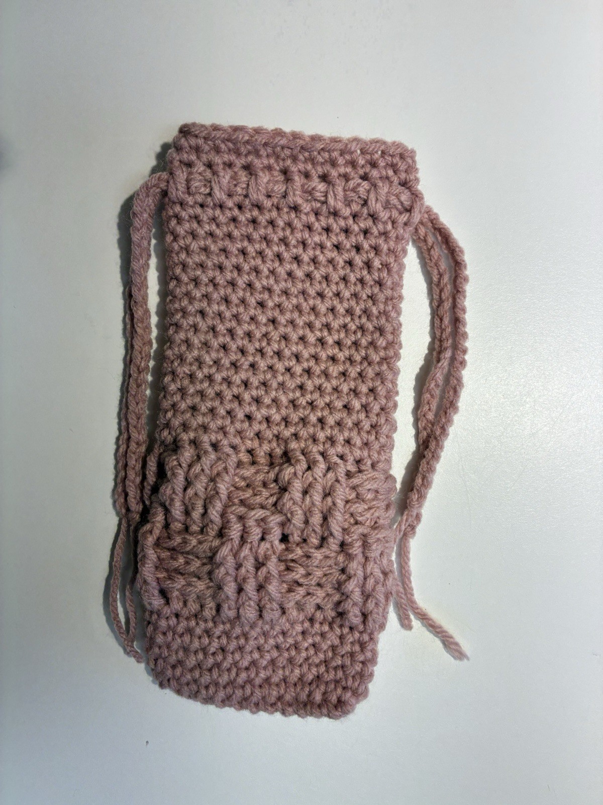Dusty Rose/pink Handmade Crochet Glasses Case/bag With Unique Detail