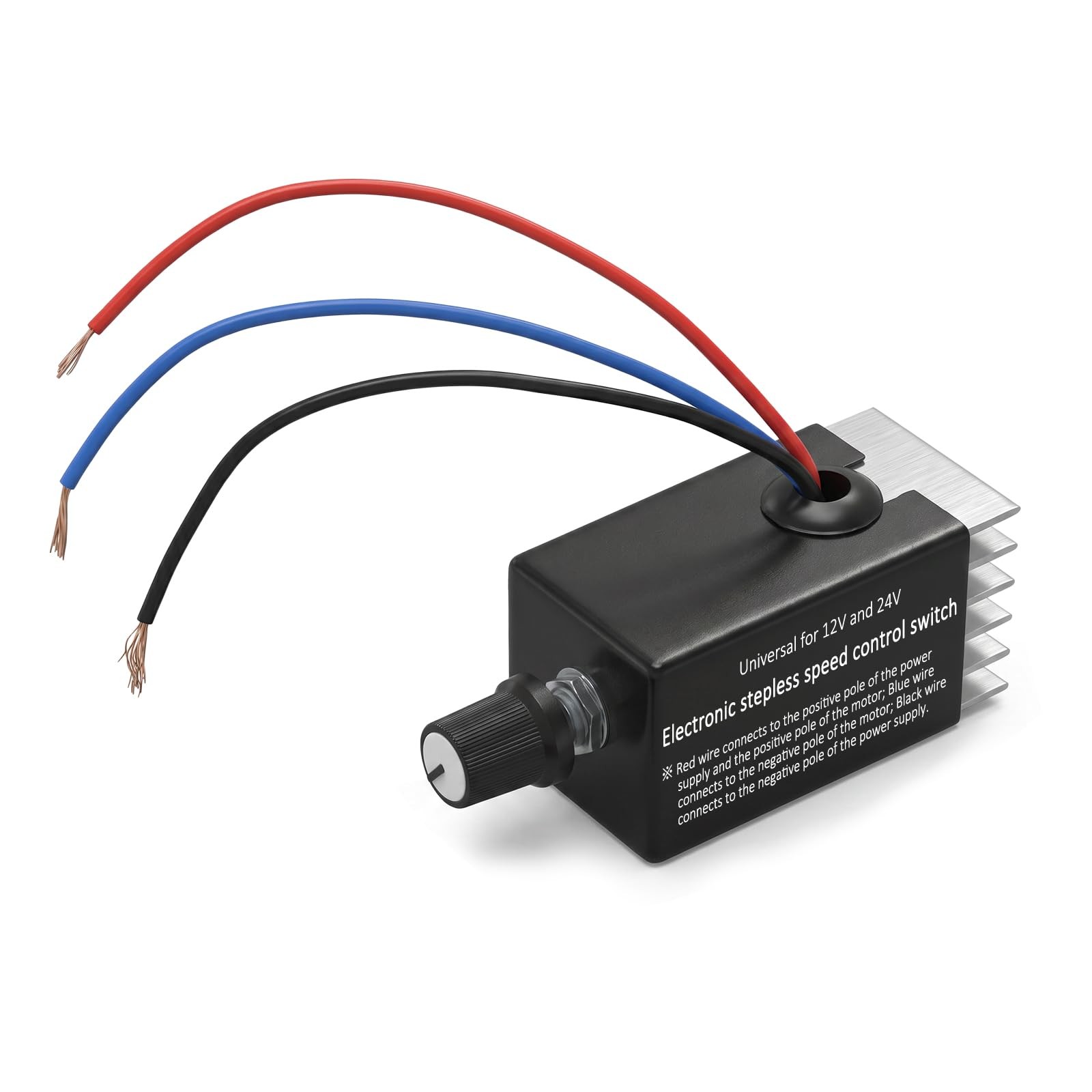 12V 24V 10A DC Motor Speed Controller Universal Black