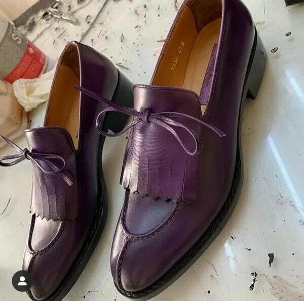 Customize Link Handmade Loafer Men Slip On For Men Welted Moccasin Bespoke Shoe