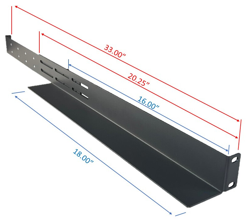 2 Sets, Brand New 1U Rack Mount 4-Post Server Shelf Adjustable Rails