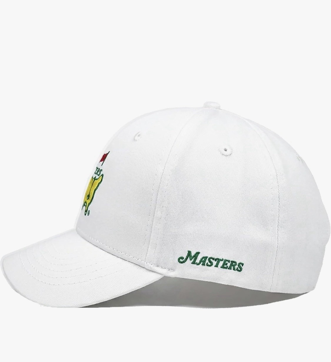 New White MastersGolf Cap Baseball Hat Tournament Apparel Adjustable 100% Cotton