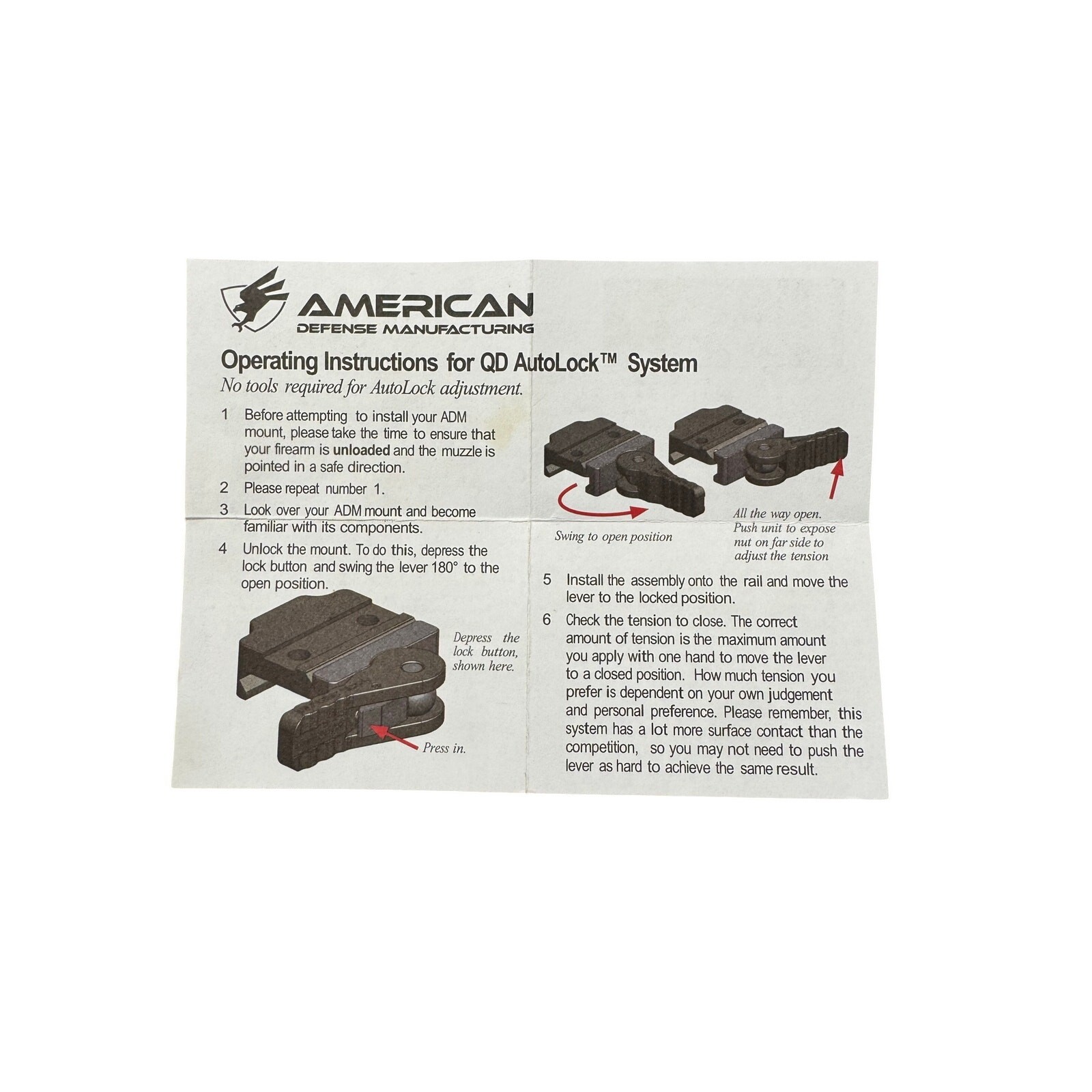 American Defense AD-RECON 1 Inch 2 Offset QD Mount Black