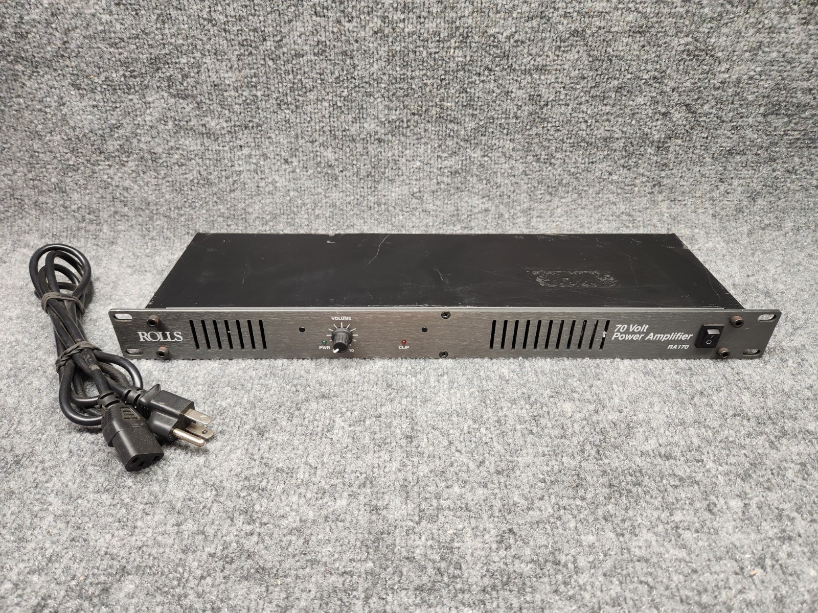 Rolls Model RA170 70 Volt Rack Mountable Power Amplifier *Tested Working*