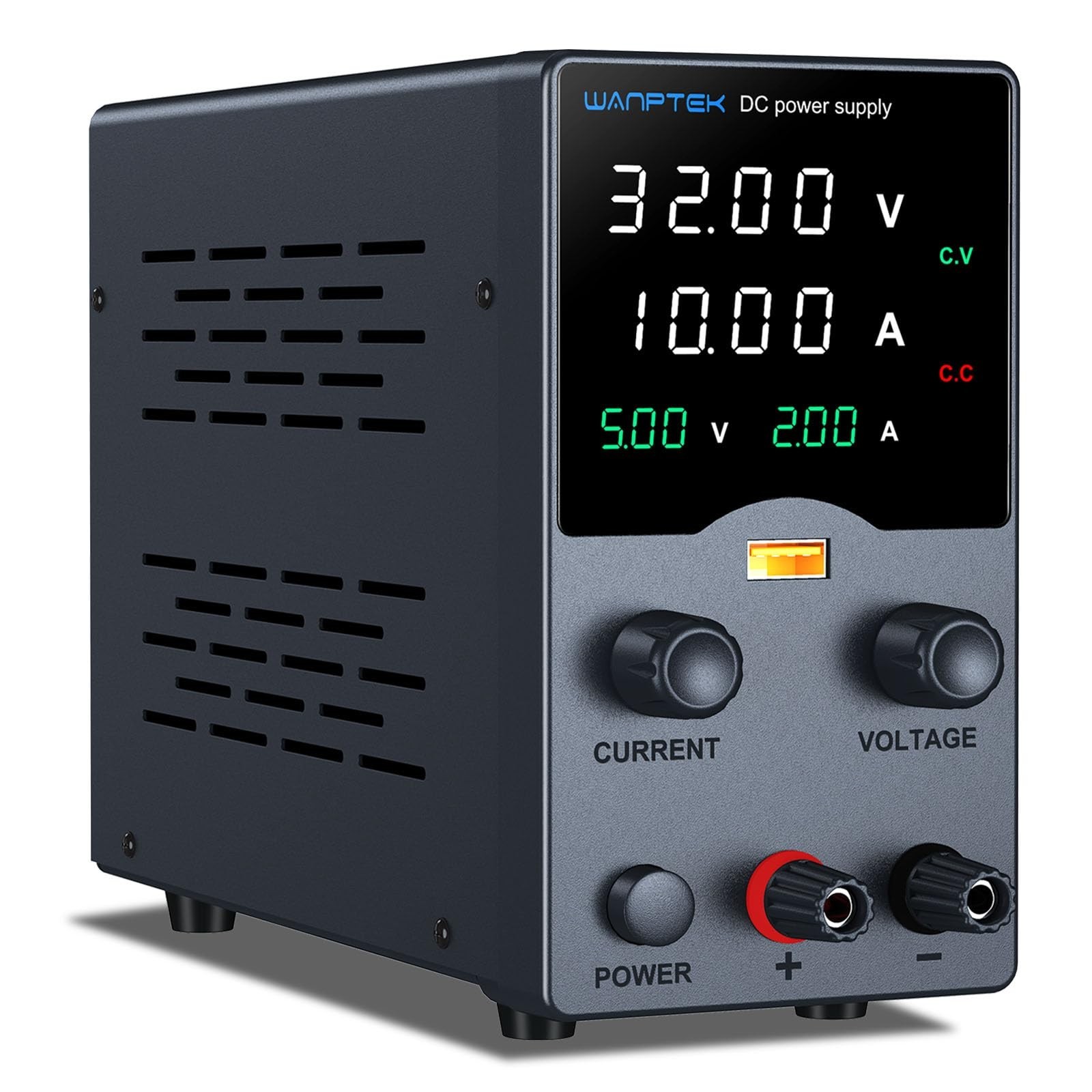 Wanptek DC Power Supply Variable 30V 10A, Bench Power Supplies with Encoder A...