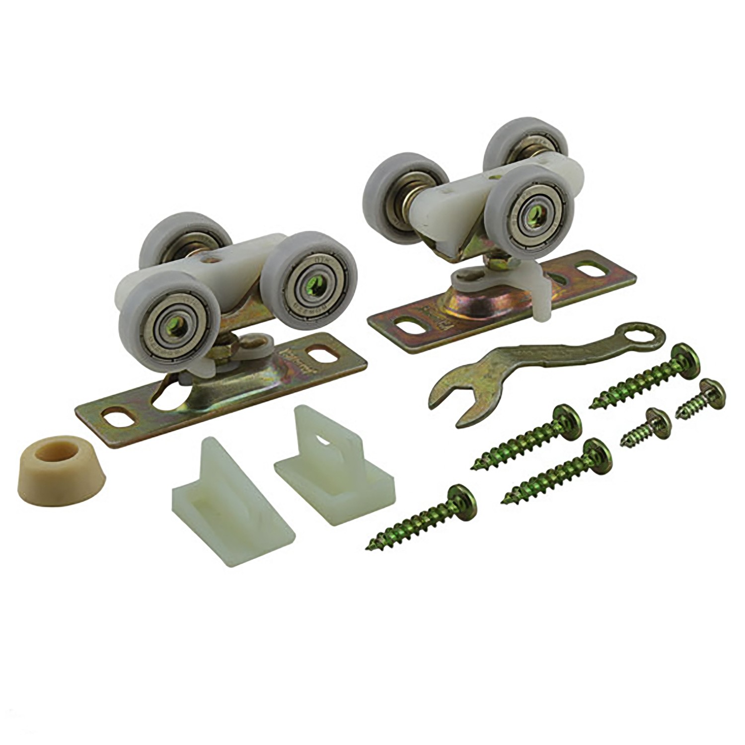 Ball-Bearing Pocket Door Roller Hardware, 1-inch Wheels