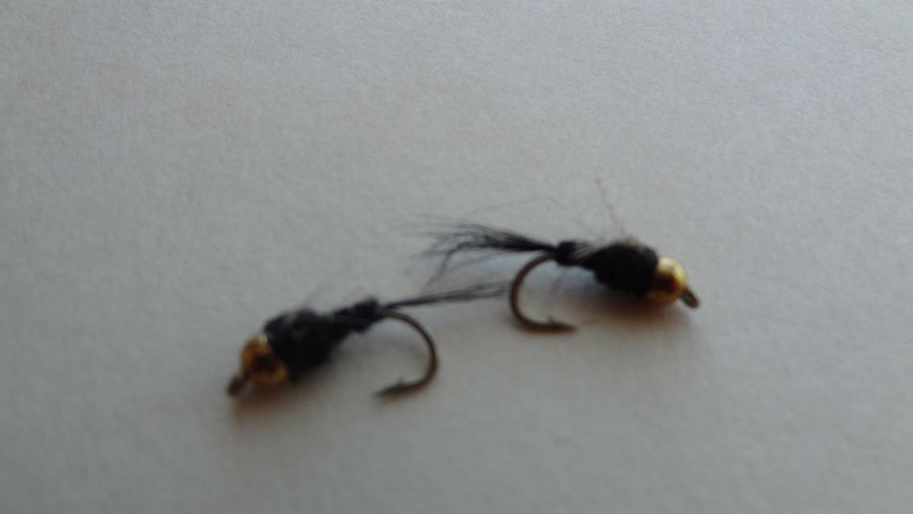 1 DOZ DF-6 BEAD HEAD FLASHBACK MICRO MAYFLY (SELECT COLOR & SIZE) NYMPH