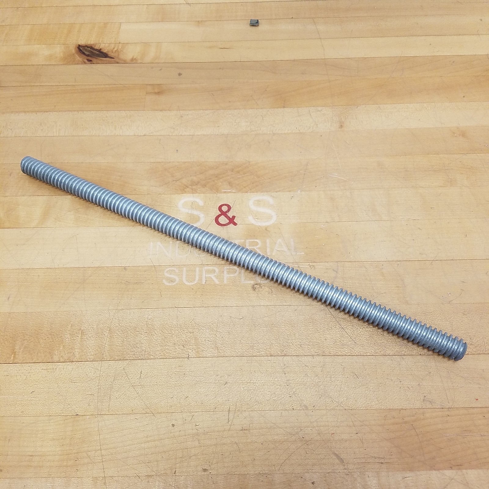 Acme 3/4"-6 x 18" Threaded Rod, Zinc Coated, Left-Hand Thread - NEW